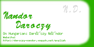 nandor daroczy business card